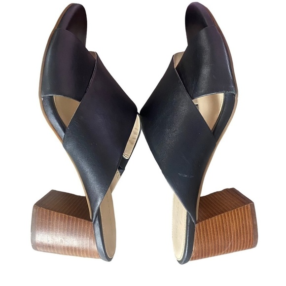 Cole Haan women’s leather block heel crisscross sandals black size 9B - Picture 11 of 15